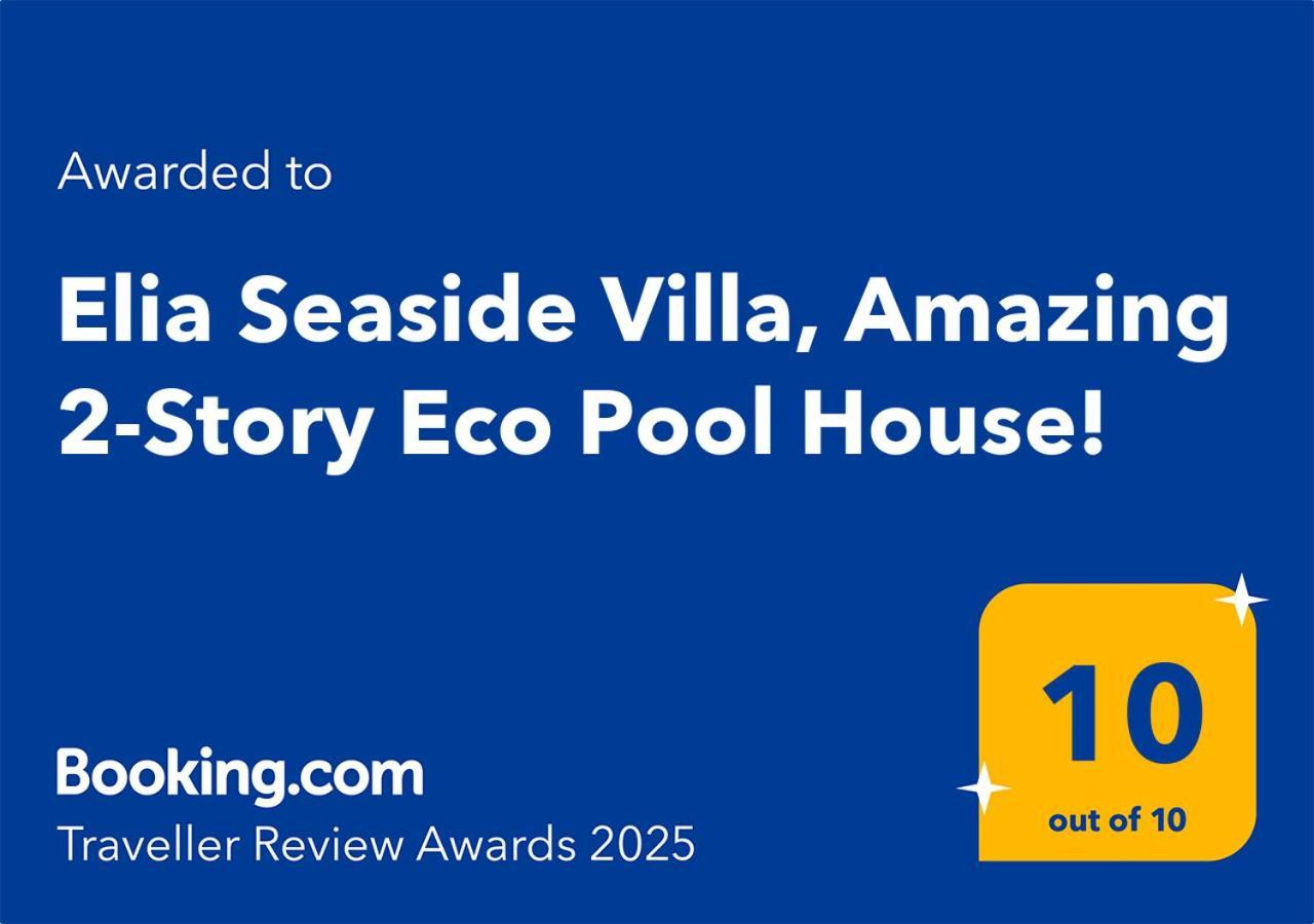Elia Seaside Villa, Amazing 2-story Eco Pool House! Kíssamos